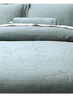 Restoration Hardware King Duvet Cover Italian Baroque Medallion Made in Italy